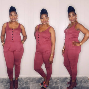 Nu-Nu Jumpsuit (Burgundy)